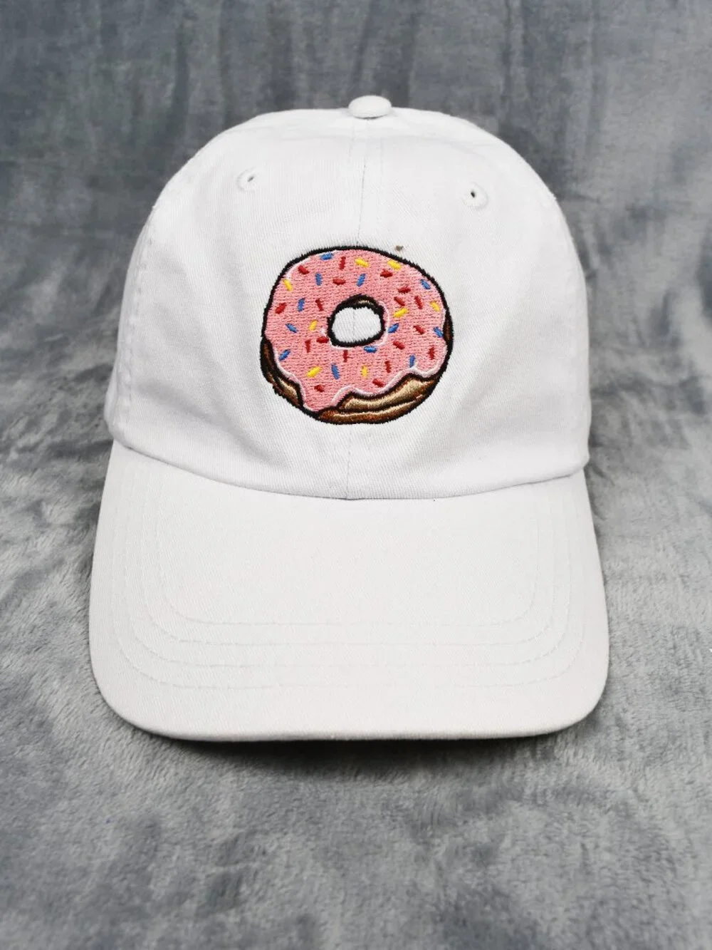 The Donut Hole White Embroidered Cute Funny Unisex Adjustable Dad Hat Cap